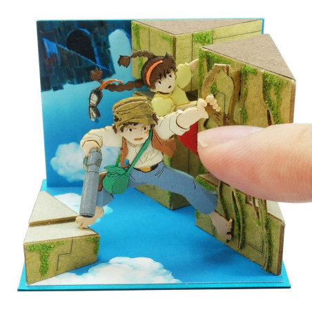 Le Château dans le ciel, diorama papier, maquette, loisir créatif, Studio Ghibli, SANKEI