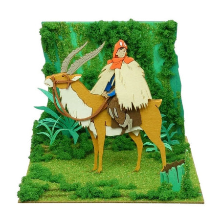 Princesse Mononoké, diorama papier, maquette, loisir créatif, Studio Ghibli, SANKEI
