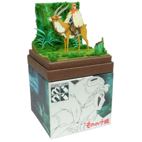 Princesse Mononoké, diorama papier, maquette, loisir créatif, Studio Ghibli, SANKEI