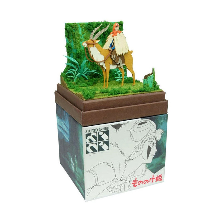 Princesse Mononoké, diorama papier, maquette, loisir créatif, Studio Ghibli, SANKEI