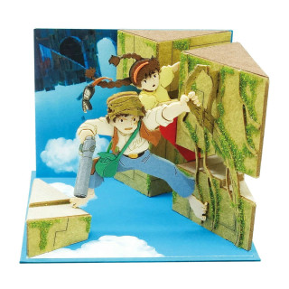 Le Château dans le ciel, diorama papier, maquette, loisir créatif, Studio Ghibli, SANKEI