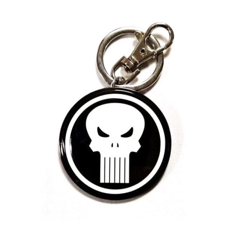 PUNISHER LOGO METAL KEYCHAIN - MARVEL