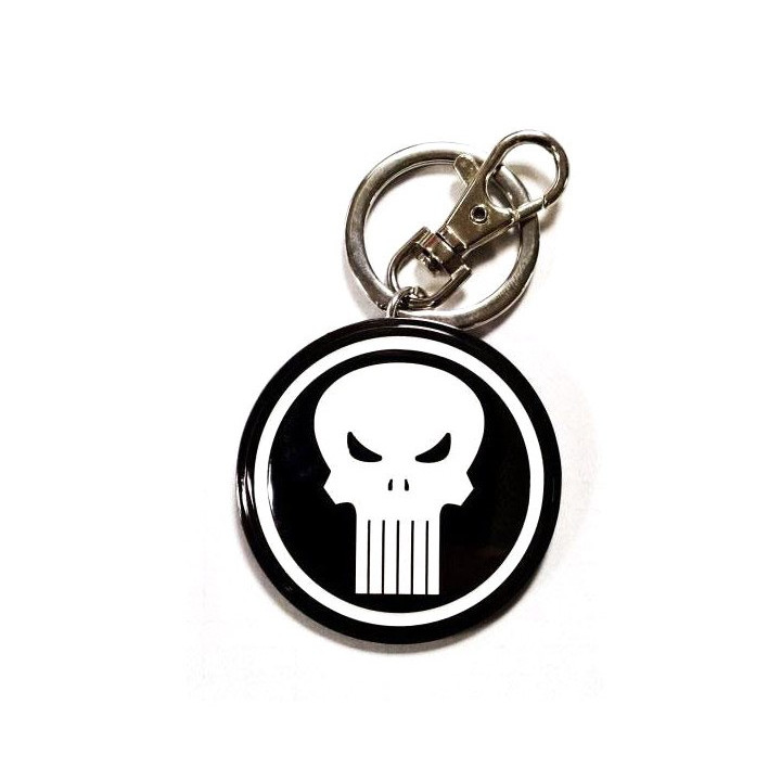 PUNISHER LOGO METAL KEYCHAIN - MARVEL