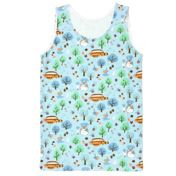 DÉBARDEUR À MOTIF TOTORO BLEU CLAIR (FEMME) - MON VOISIN TOTORO