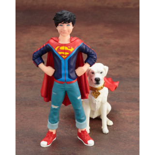 DC COMICS SUPER SONS JONATHAN KENT & KRYPTO 2 PACK ARTFX+ STATUE