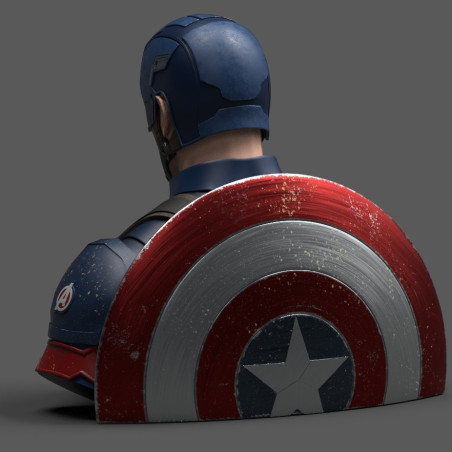 CAPTAIN AMERICA DELUXE BUST BANK - AVENGERS ENDGAME