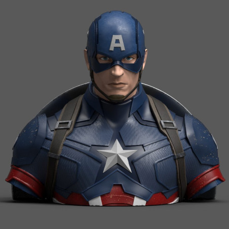 CAPTAIN AMERICA DELUXE BUST BANK - AVENGERS ENDGAME