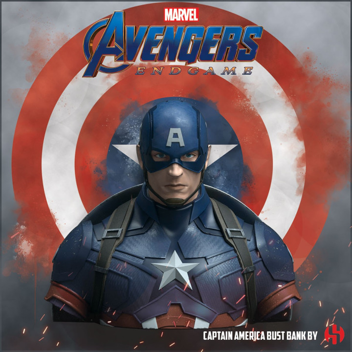 CAPTAIN AMERICA DELUXE BUST BANK - AVENGERS ENDGAME