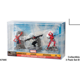 DIORAMA 3 PIECES SET - MARVEL - SM, VENOM, DEADPOOL