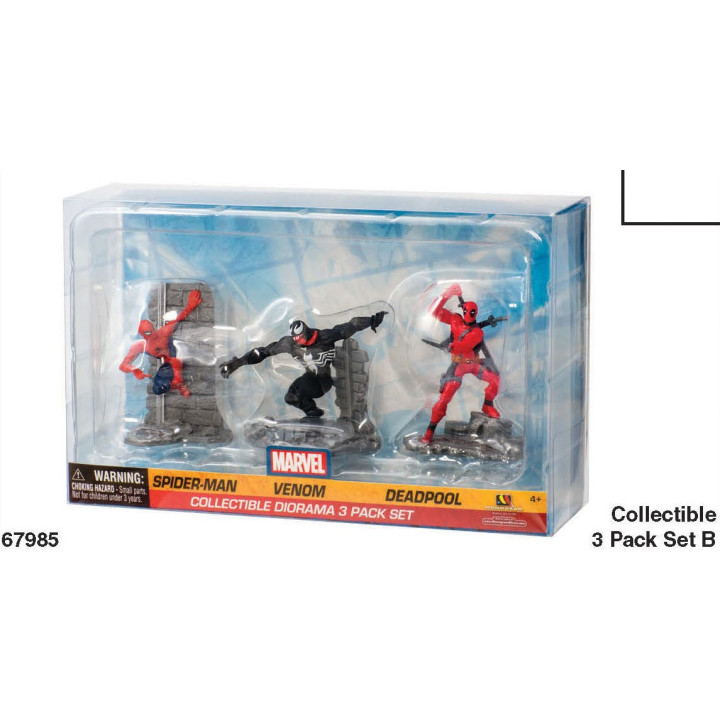 DIORAMA 3 PIECES SET - MARVEL - SM, VENOM, DEADPOOL