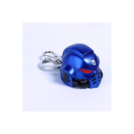 PORTE-CLÉS - KEYCHAIN W40K - SPACE MARINE PRIMARIS ULTRAMARINE HELMET