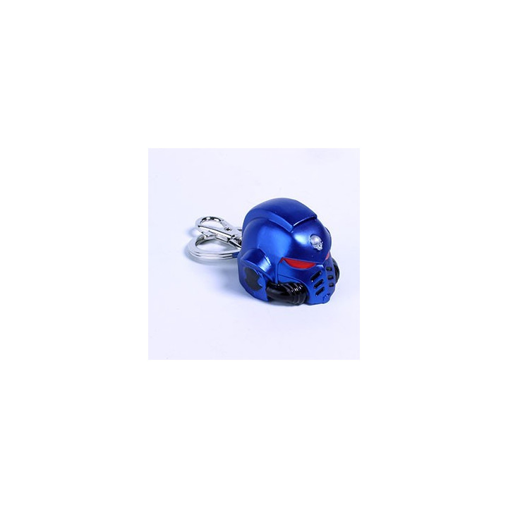 PORTE-CLÉS - KEYCHAIN W40K - SPACE MARINE PRIMARIS ULTRAMARINE HELMET