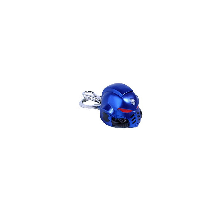 PORTE-CLÉS - KEYCHAIN W40K - SPACE MARINE PRIMARIS ULTRAMARINE HELMET