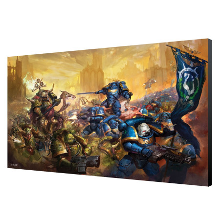 LAMINAGE 60x40 - ULTRAMARINES vs NURGLE - WARHAMMER 40K