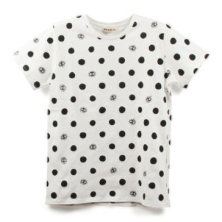 T-SHIRTS TOTORO NOIRAUDES DOTS BLANC M (FEMME) - MON VOISIN TOTORO 