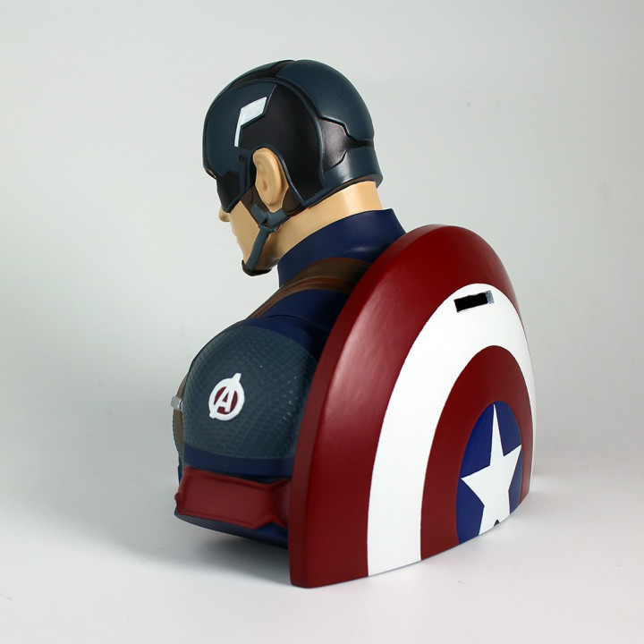 CAPTAIN AMERICA DELUXE BUST BANK - AVENGERS ENDGAME