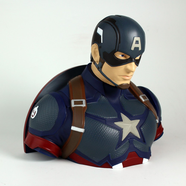CAPTAIN AMERICA DELUXE BUST BANK - AVENGERS ENDGAME