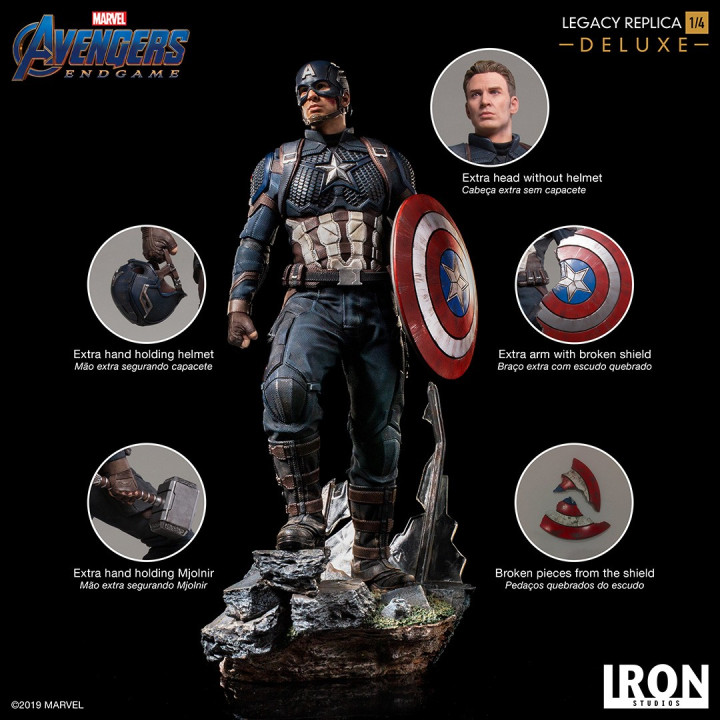 CAPTAIN AMERICA LEGACY REPLICA 1/4 DX STATUE - AVENGERS ENDGAME