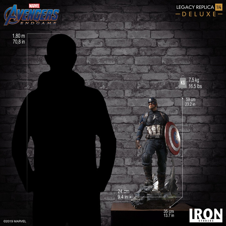 CAPTAIN AMERICA LEGACY REPLICA 1/4 DX STATUE - AVENGERS ENDGAME
