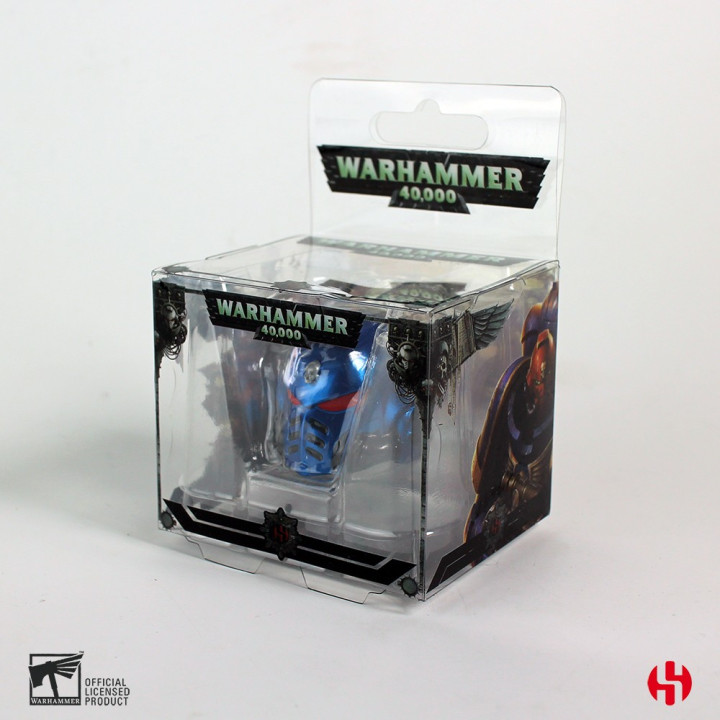 PORTE-CLÉS - KEYCHAIN W40K - SPACE MARINE PRIMARIS ULTRAMARINE HELMET