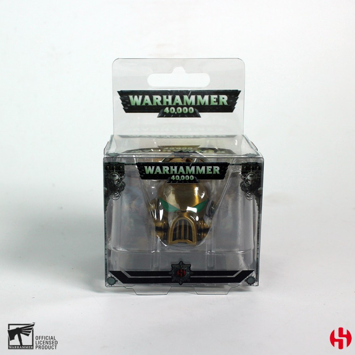 PORTE-CLES - KEYCHAIN W40K - SPACE MARINE MKVII HELMET GOLD
