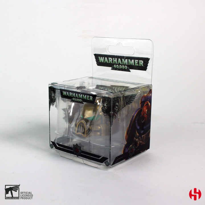 PORTE-CLES - KEYCHAIN W40K - SPACE MARINE MKVII HELMET GOLD