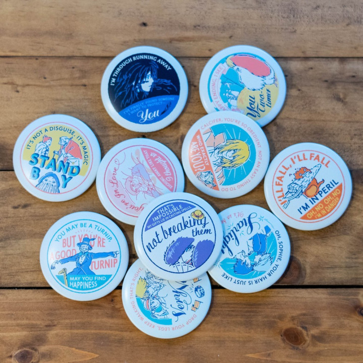 COLLECTION DE BADGE LE CHATEAU AMBULANT 10 PCS – LE CHATEAU AMBULANT